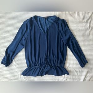 NWOT Banana Republic Satin Preplum Top